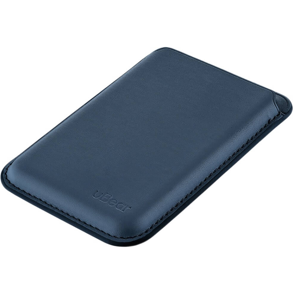 Чехол защитный uBear Shell Case, кардхолдер, эко-кожа, тёмно-синий